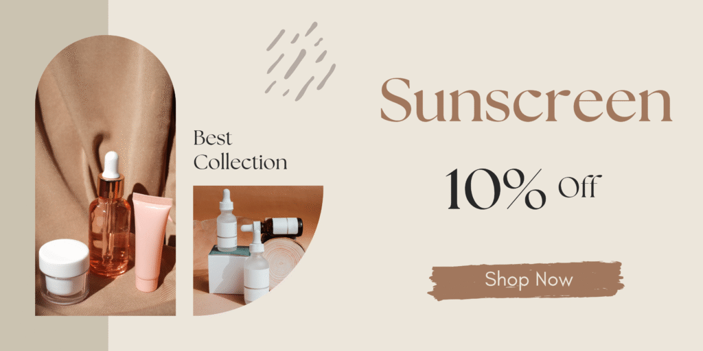 beige and brown elegant aesthetic skin care sale banner (1)